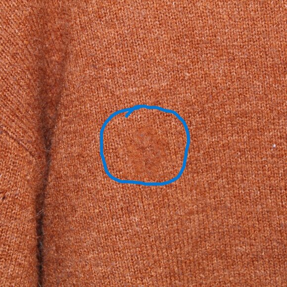 Fable rusty-copper brown cowl neck cropped sweater L - Picture 8 of 8